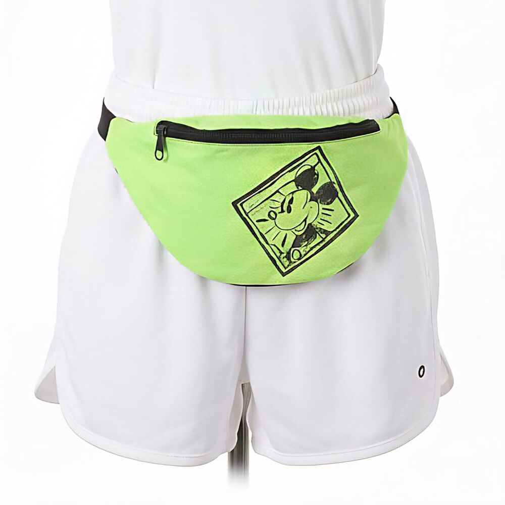 RARE VTG 1992 Disney World Neon Green Fresh Mouse Mickey Fanny Pack 90s